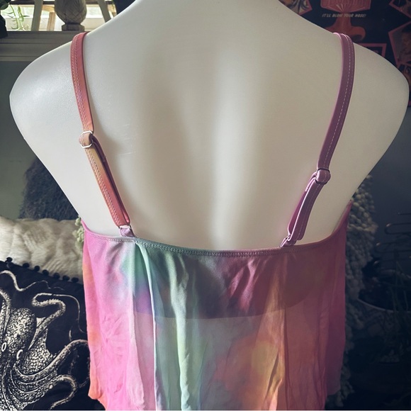 [ 2 FOR $20 ] MULTICOLORED BIKIN TOP WITH MESH COVERING - Picture 4 of 6